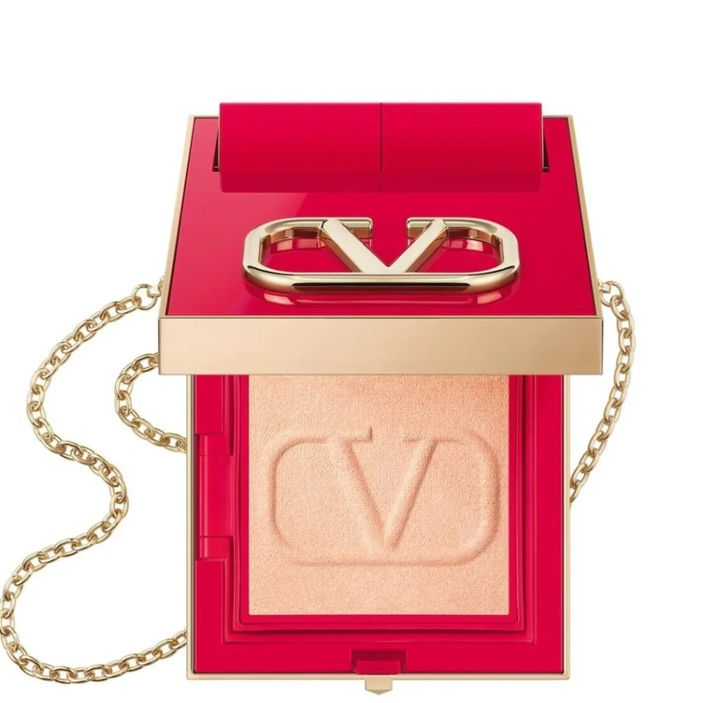NWT VALENTINO VALENTINO Go-Clutch Refillable Compact Powder and Mini Lipstick Se